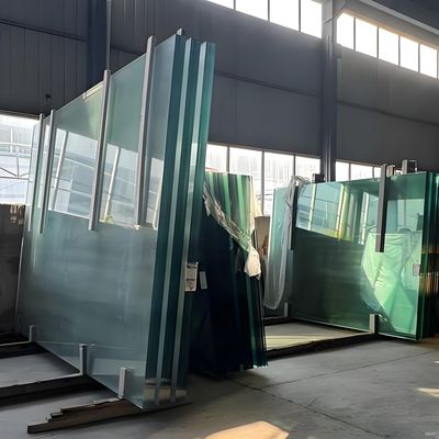 Dark Green Reflective Glass Panels for Office and Commercial Buildings